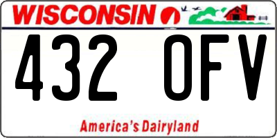 WI license plate 432OFV