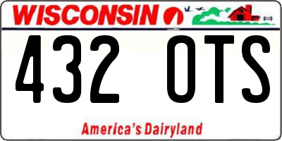 WI license plate 432OTS