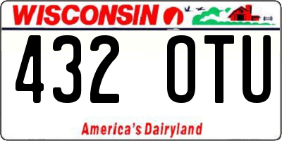 WI license plate 432OTU