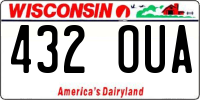 WI license plate 432OUA