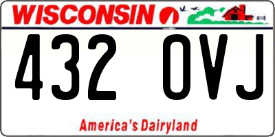 WI license plate 432OVJ