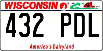 WI license plate 432PDL