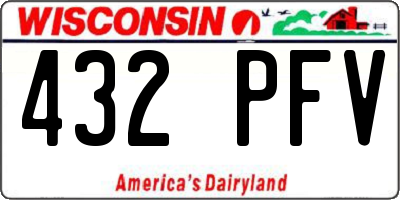 WI license plate 432PFV