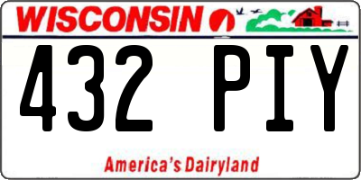 WI license plate 432PIY