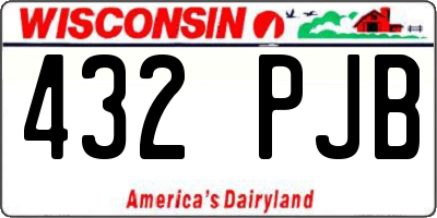 WI license plate 432PJB
