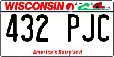 WI license plate 432PJC