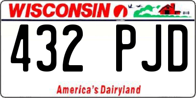 WI license plate 432PJD