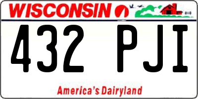 WI license plate 432PJI