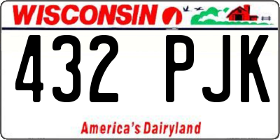 WI license plate 432PJK