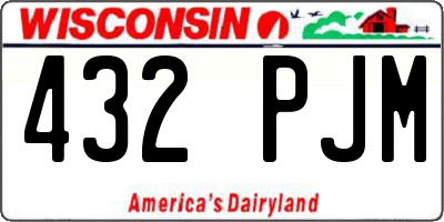 WI license plate 432PJM