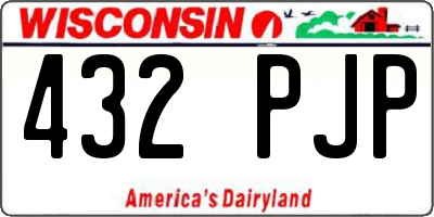WI license plate 432PJP