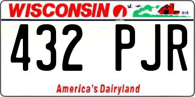WI license plate 432PJR