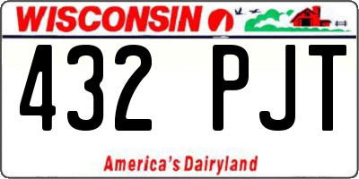 WI license plate 432PJT