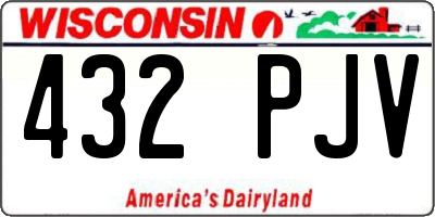 WI license plate 432PJV