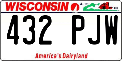 WI license plate 432PJW