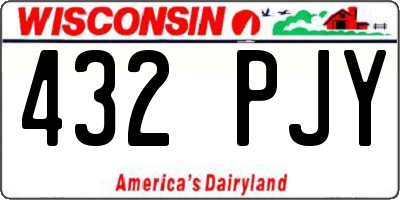 WI license plate 432PJY