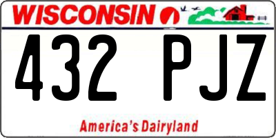 WI license plate 432PJZ