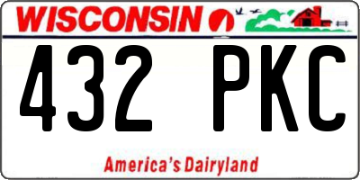 WI license plate 432PKC