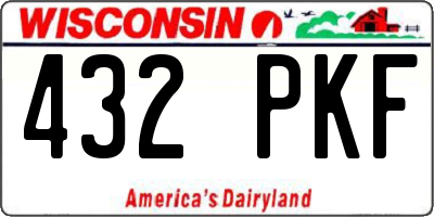 WI license plate 432PKF