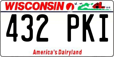 WI license plate 432PKI