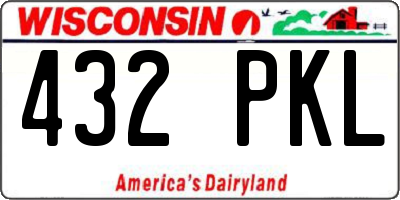 WI license plate 432PKL