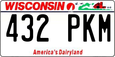 WI license plate 432PKM