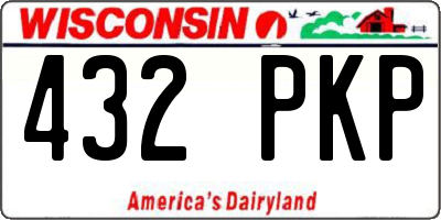 WI license plate 432PKP
