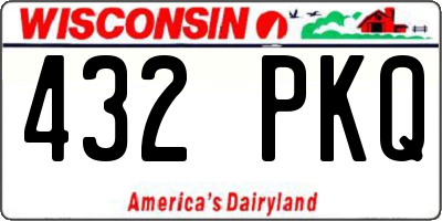 WI license plate 432PKQ