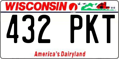 WI license plate 432PKT