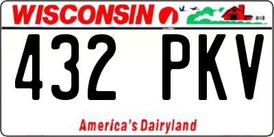 WI license plate 432PKV