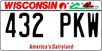 WI license plate 432PKW