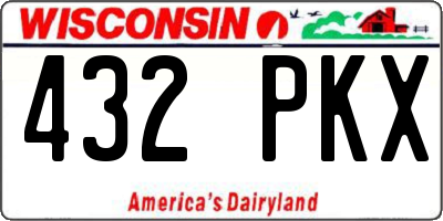 WI license plate 432PKX