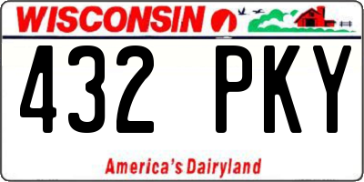 WI license plate 432PKY