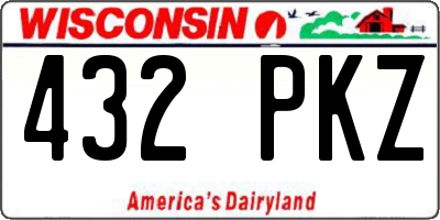 WI license plate 432PKZ