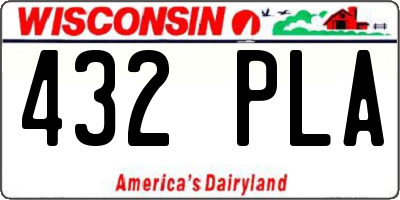 WI license plate 432PLA