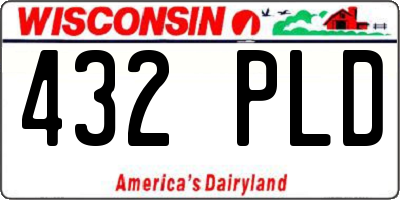 WI license plate 432PLD