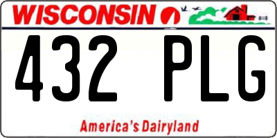 WI license plate 432PLG