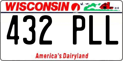 WI license plate 432PLL
