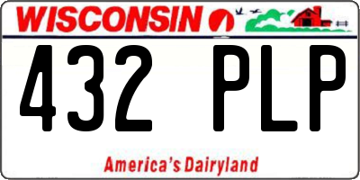 WI license plate 432PLP