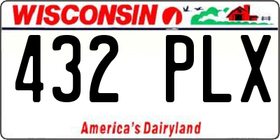 WI license plate 432PLX