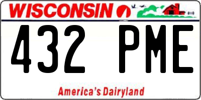 WI license plate 432PME