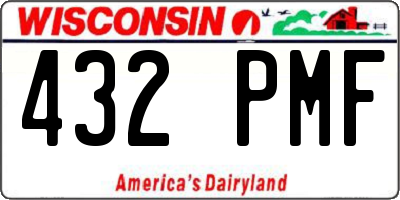 WI license plate 432PMF