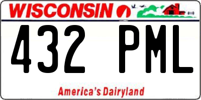 WI license plate 432PML