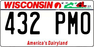 WI license plate 432PMO