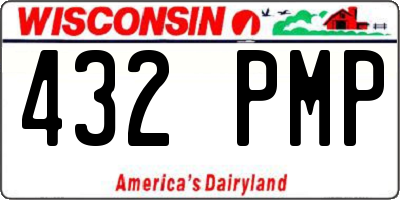 WI license plate 432PMP