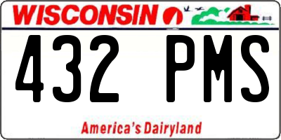 WI license plate 432PMS