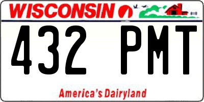 WI license plate 432PMT