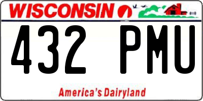 WI license plate 432PMU