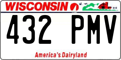 WI license plate 432PMV