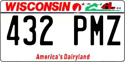 WI license plate 432PMZ